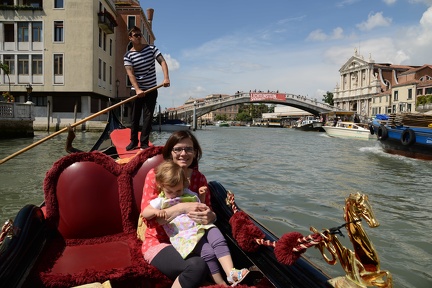 Erynn and Greta on the Grand Canal in the Gondola